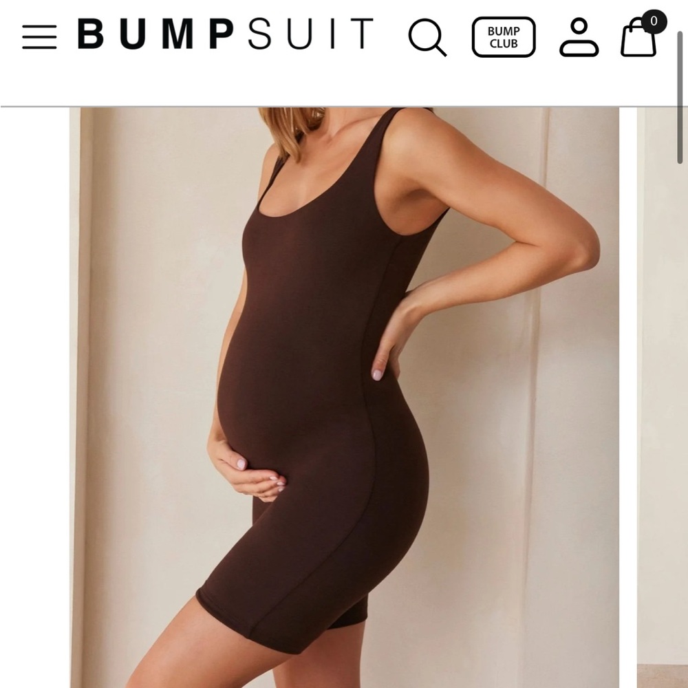 Bumpsuit Brown Maternity Romper
